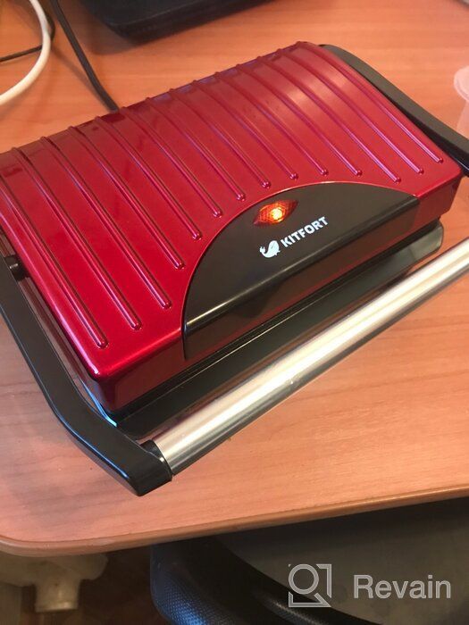 img 1 attached to Sandwich maker Kitfort KT-1609 Panini Maker, red review by Aneta Stawarz ᠌