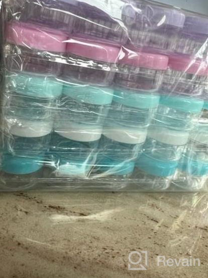 img 1 attached to ZEJIA 100Pcs Blue Makeup Sample Jars With Lids - 5 Gram Cosmetic Containers For Easy Storage review by Brady Shayotovich