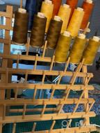 img 1 attached to Sturdy Hardwood Thread Rack - Holds 60 Spools & Mini-King Size Cones For Sewing, Embroidery, Quilting & More! review by Atheendra Wroblewski