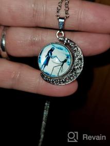 img 5 attached to 🌙 Vintage Silver Jack and Sally Nightmare Before Christmas Necklace: Perfect Christmas and Birthday Gift Moon Pendant for Girls, Boys, and Women