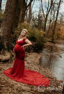 img 1 attached to Gorgeous Off Shoulder Mermaid Gown For Maternity Photo Shoot | ZIUMUDY review by Eric Jones