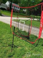 img 1 attached to Portable 7×7Ft Baseball And Softball Practice Net For Hitting, Pitching, And Batting Training With Backstop, Batting Tee, Strike Zone, Bow Frame, And Carry Bag - Ideal For Perfecting Your Game review by Justin Boisvert