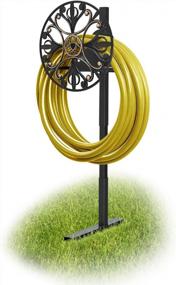 img 4 attached to Stainless Cast Aluminum Garden Hose Holder - Holds 125Ft 5/8" Hose | GOFORWILD 7008