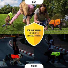 img 1 attached to 🐶 Stay Visible and Safe with 4LegsFriend Dog Safety Orange Reflective Vest - Perfect for Outdoor Activities, Day and Night!