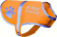 🐶 stay visible and safe with 4legsfriend dog safety orange reflective vest - perfect for outdoor activities, day and night! логотип