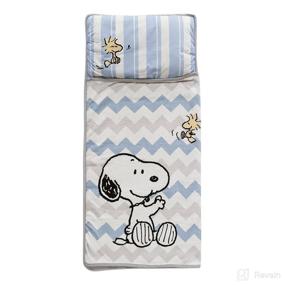 img 4 attached to Lambs & Ivy Snoopy Nap Mat, Blue: Cozy and Convenient Sleep Solution for Children