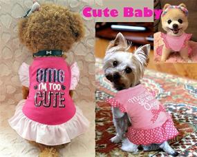 img 1 attached to 🌸 XPUDAC Pet Dog Dress: Cute Pink Angel Dress for Small Dogs and Cats (4 Pieces, Small Size)