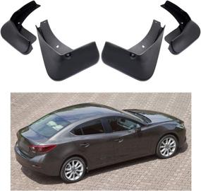 img 4 attached to 🚗 MOERTIFEI Mud Flaps for Mazda 3 Sedan 2014-2018, Splash Guards Fender Mudguards (15 16 17)