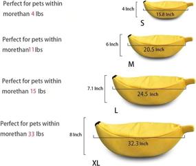 img 3 attached to 🐱 Cute Banana Cat Bed: A Soft Shape Houseboat for All Seasons | Pet Supplies, Cat Cage Accessories & Toys