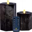 create a cozy atmosphere with luminara hexagon flameless moving flame candles - set of 2 (black) logo