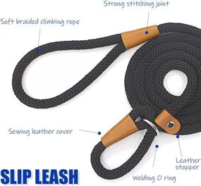 img 3 attached to 🐾 LynxKing 6ft x 1/2" Slip Lead Dog Leash – Strong & Durable Rope Leash with Braided Comfort Handle for Small, Medium, and Large Dogs