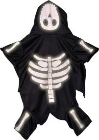 img 3 attached to Spooktacular Glow-in-The-Dark Skeleton Hoodie Pet Costume by Rubie's Costume Co