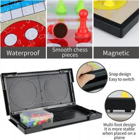 img 1 attached to Fun & Educational: KIDAMI Ludo Magnetic Board Game For Kids & Adults - 11.2X11.2 In