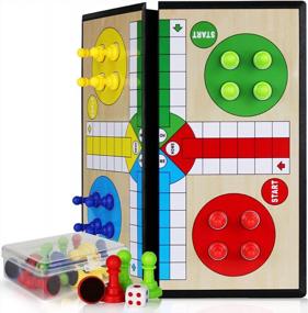img 3 attached to Fun & Educational: KIDAMI Ludo Magnetic Board Game For Kids & Adults - 11.2X11.2 In