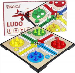 img 4 attached to Fun & Educational: KIDAMI Ludo Magnetic Board Game For Kids & Adults - 11.2X11.2 In