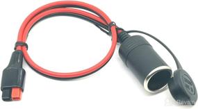 img 2 attached to AYECEHI 45A Solar Connector to 12V Female Cigarette Lighter, 12AWG Heavy Duty Cable, Compatible with Anderson - 1.6ft/0.5m