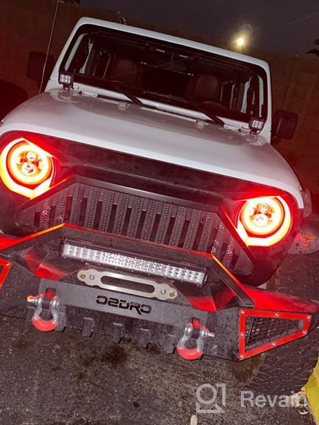 img 1 attached to OEDRO Front Bumper Compatible With 2018-2023 Jeep Wrangler JL & Unlimited JLU (2/4 Doors), 2020-2023 Gladiator JT, Rock Crawler Off-Road Bumper With Winch Plate Mounting & 2 X D-Rings review by Darryl Jennings