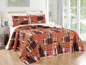 img 1 attached to 2-Piece Twin Size Football Sports Theme Quilt Set by GrandLinen - Ideal Bedspread for Boys, Girls, Guest Room, and School Dormitory - Stylish Coverlet Sets