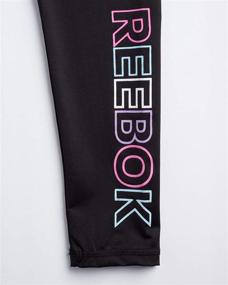 img 2 attached to Reebok Girls Athletic Leggings Performance Girls' Clothing : Active