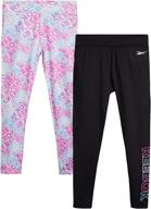 reebok girls athletic leggings performance girls' clothing : active логотип