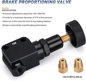 img 3 attached to PQY Brake Bias Proportioning Valve Pressure Regulator with 1/8NPT Inlet & Outlet - Enhanced Brake Adjustment Features