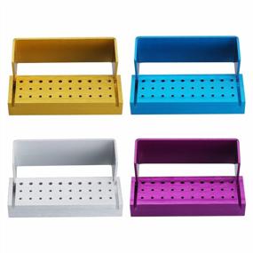 img 4 attached to Organize And Protect Your Dental Burs With ANNWAH'S 4 Pcs 30 Holes Bur Blocks In A Stylish Aluminum Case - Available In 4 Colors!