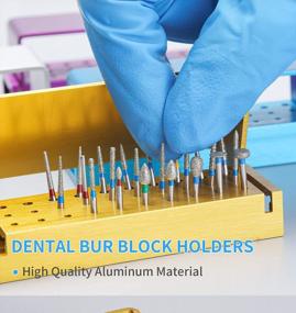 img 2 attached to Organize And Protect Your Dental Burs With ANNWAH'S 4 Pcs 30 Holes Bur Blocks In A Stylish Aluminum Case - Available In 4 Colors!