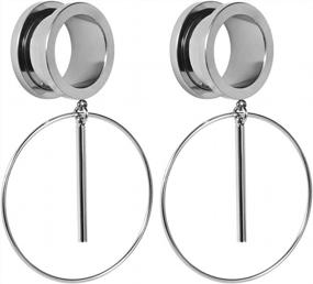 img 4 attached to Women'S Dangle Plugs And Tunnels - 2Pcs Fashion Designs Variety Pack