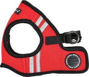 img 4 attached to 🐾 Puppia Soft Vest Harness PRO - Large Size - RED