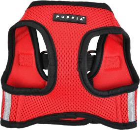 img 2 attached to 🐾 Puppia Soft Vest Harness PRO - Large Size - RED