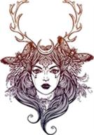 pretty wilderness goddess antlers sticker логотип