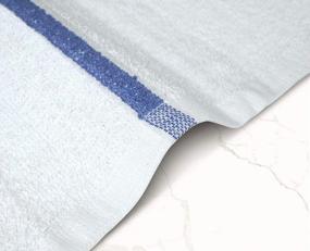 img 3 attached to 36-Pack 100% Cotton Bar Mop Kitchen Towels - Blue Stripe, 16X19, 6 Lbs Double Stitched & Absorbent