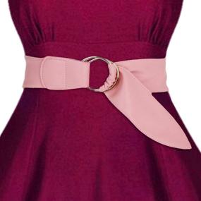 img 3 attached to Samtree Women's Accessories: Stylish Solid Double Waistband Belts for Dresses