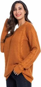 img 2 attached to AUQCO Womens Turtleneck Sweaters Long Sleeve Casual Ribbed Knit Pullover Sweater Tops