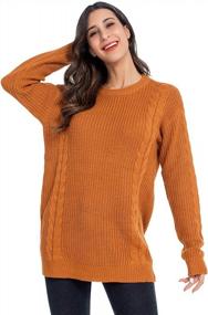 img 3 attached to AUQCO Womens Turtleneck Sweaters Long Sleeve Casual Ribbed Knit Pullover Sweater Tops