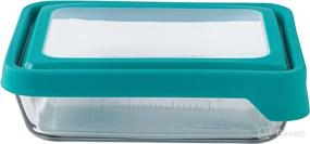 img 1 attached to Teal Anchor Hocking TrueSeal Glass Food Storage Container with Lid - 6 Cup