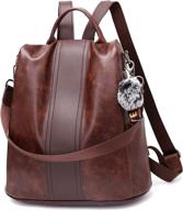 fashionable anti-theft nylon backpack purse for women - ideal school bag, shoulder handbag and rucksack logo
