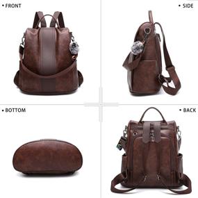 img 1 attached to Fashionable Anti-Theft Nylon Backpack Purse For Women - Ideal School Bag, Shoulder Handbag And Rucksack