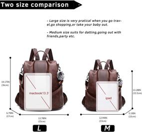 img 2 attached to Fashionable Anti-Theft Nylon Backpack Purse For Women - Ideal School Bag, Shoulder Handbag And Rucksack
