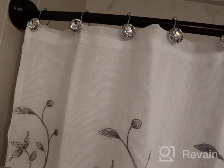 img 1 attached to Upgrade Your Shower Setup With Cyrra Stainless Steel Double Hooks - Rust Resistant, Glide Smoothly, And Ideal For Shower Curtain And Liner - 12 Pack With Starfish And Shell Design! review by Paula Holmes