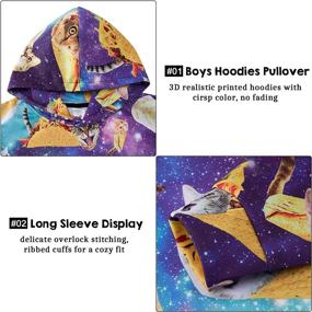 img 1 attached to Hoodies Pullover Lightweight Sweatshirts Graphics Boys' Clothing : Fashion Hoodies & Sweatshirts