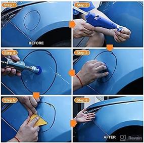 img 1 attached to Dent Remover Repair Puller Tool Kit, Slide Hammer T Bar Dent Puller, Golden Lifter, 🛠️ Bridge Puller & Glue Gun for Automotive Body, Motorbike, Fridge – Includes Instruction Manual & Video (107PCS)