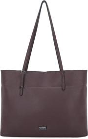 img 4 attached to KEyre High-Capacity Leather Shoulder Handbags for Women with Matching Wallet - Totes