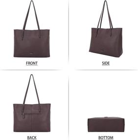 img 2 attached to KEyre High-Capacity Leather Shoulder Handbags for Women with Matching Wallet - Totes