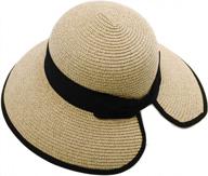 stay sun-safe and stylish with comhats women's packable straw hat - upf 50 protection logo