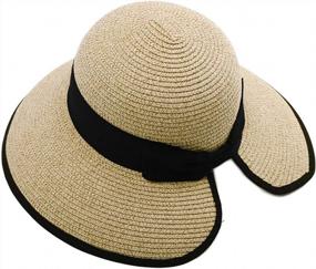 img 4 attached to Stay Sun-Safe And Stylish With Comhats Women'S Packable Straw Hat - UPF 50 Protection