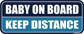 img 4 attached to GEEKBEAR Baby On Board Magnet (Navy/Blue) - Baby On Board Sticker For Cars - Baby On Board - No Stickers Or Decals But Magnets - Baby On Board Sign - Reflective Bumper Safety Warning Sign