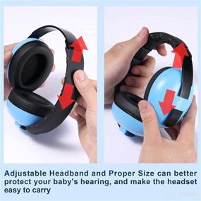 img 1 attached to Baby Noise Canceling Headphones: Protect Your Infant's Hearing with 2 Pack Baby Earmuffs, Perfect for Babies, Infants, Toddlers, and Newborns (Blue & Pink)