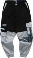 men's streetwear cargo pants - kgya elastic waist tapered ankle length logo