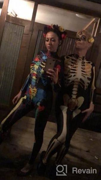 img 1 attached to Turn Heads This Halloween With Idgreatim'S Funny Skeleton Bodysuit Costume For Women review by Diana Mitchell